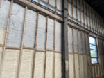 sprayfoamed wall in a warehouse in Plainfield, NJ